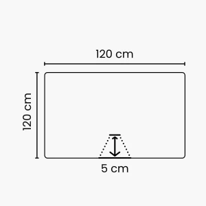 Akoestische vrijstaande wand 120 x 120 cm Pro