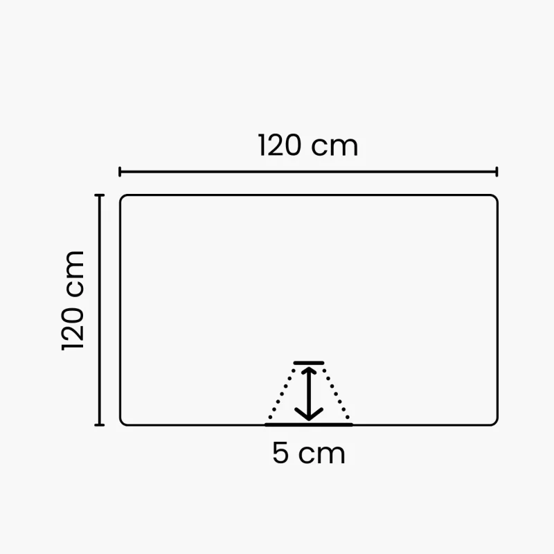 Akoestische vrijstaande wand 120 x 120 cm Pro