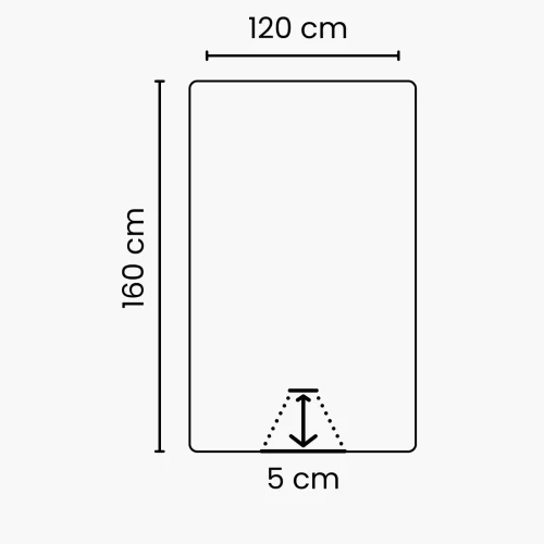 Akoestische vrijstaande wand 120 x 160 cm Pro