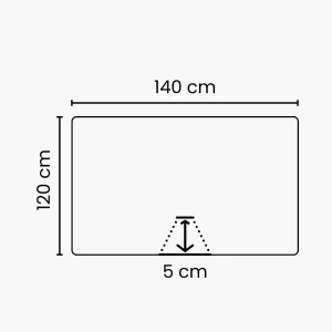 Akoestische vrijstaande wand 140 x 120 cm Pro