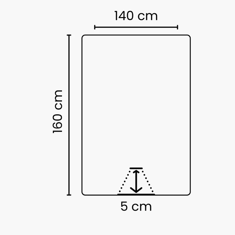 Akoestische vrijstaande wand 140 x 160 cm Pro