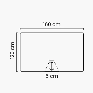 Akoestische vrijstaande wand 160 x 120 cm Pro