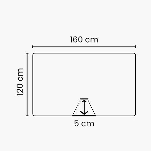 Akoestische vrijstaande wand 160 x 120 cm Pro