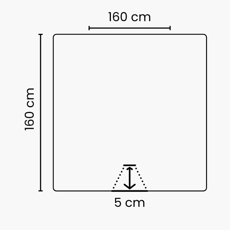 Akoestische vrijstaande wand 160 x 160 cm Pro