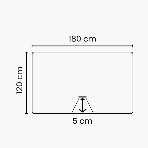 Akoestische vrijstaande wand 180 x 120 cm Pro