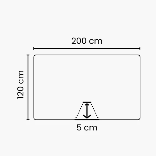 Akoestische vrijstaande wand 200 x 120 cm Pro
