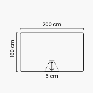 Akoestische vrijstaande wand 200 x 160 cm Pro