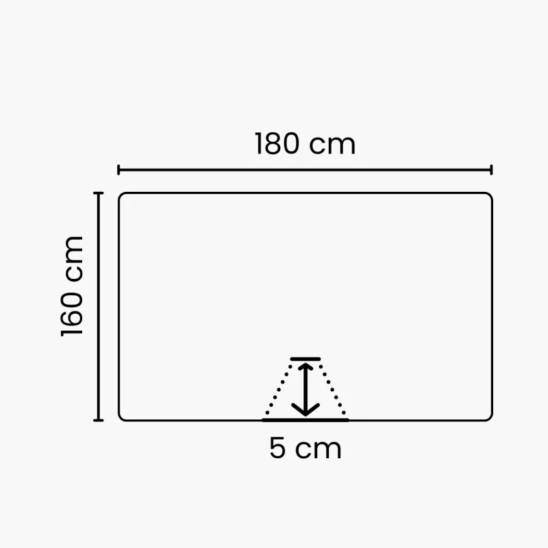 Akoestische vrijstaande wand 180 x 160 cm Pro