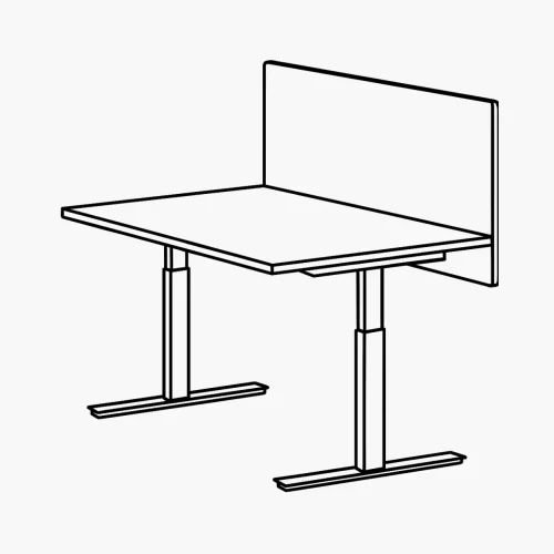 Beugels tbv akoestische wand enkele werkplek