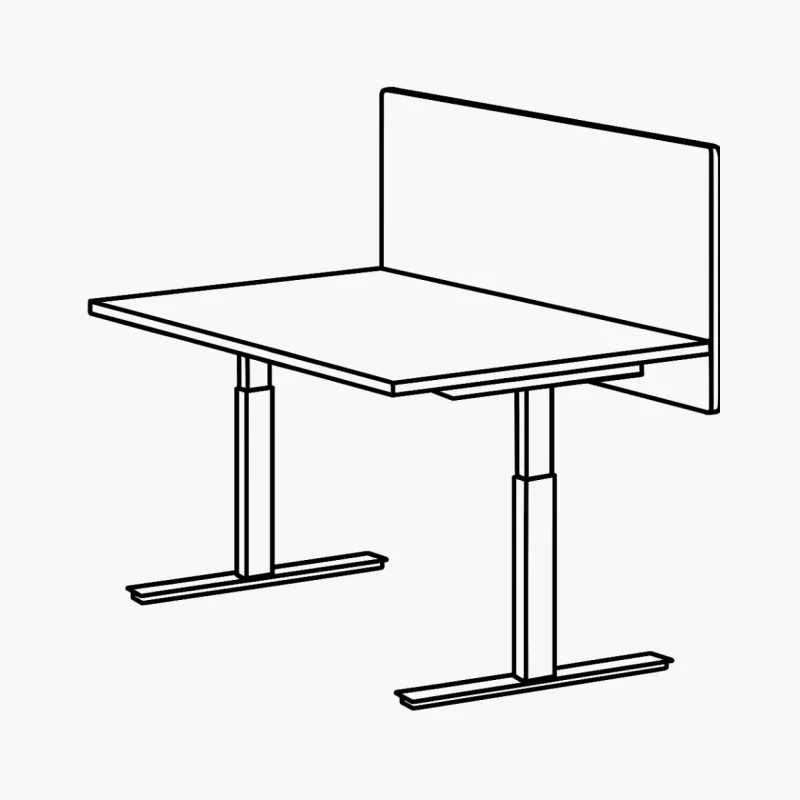 Beugels tbv akoestische wand enkele werkplek