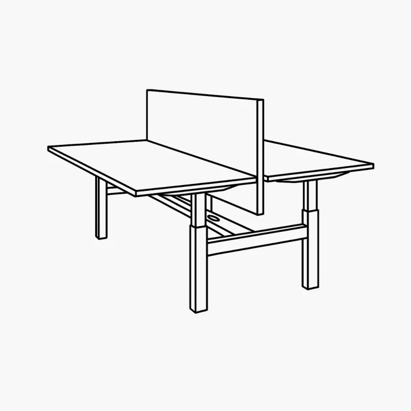 Beugels tbv akoestische wand duo werkplek