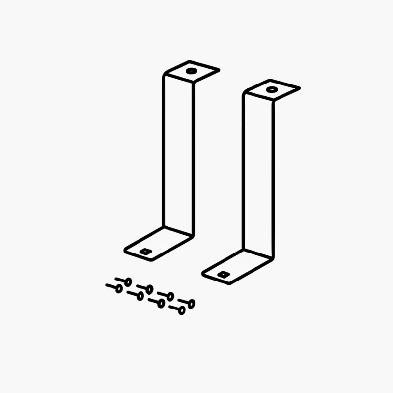 Beugels tbv akoestische wand enkele werkplek