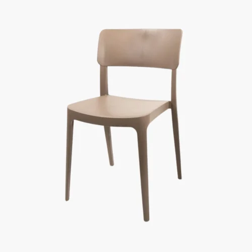 Stapelbare kantinestoel beige Stapelbare kantinestoel