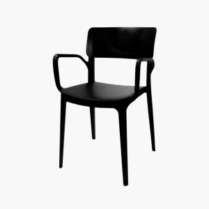 Stapelbare kantinestoel met armleggers