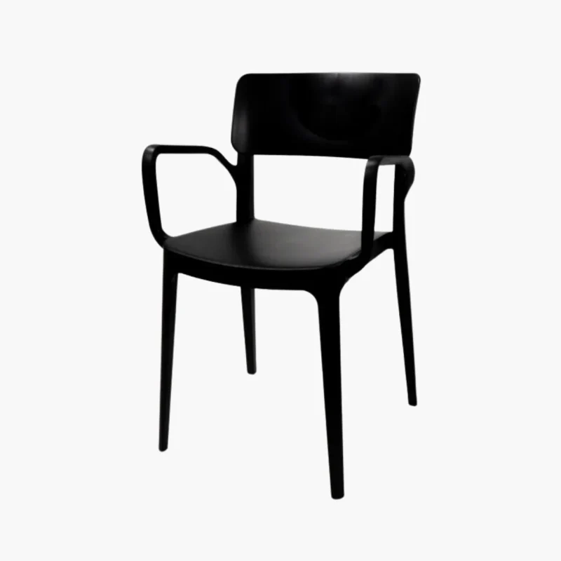 Stapelbare kantinestoel met armleggers