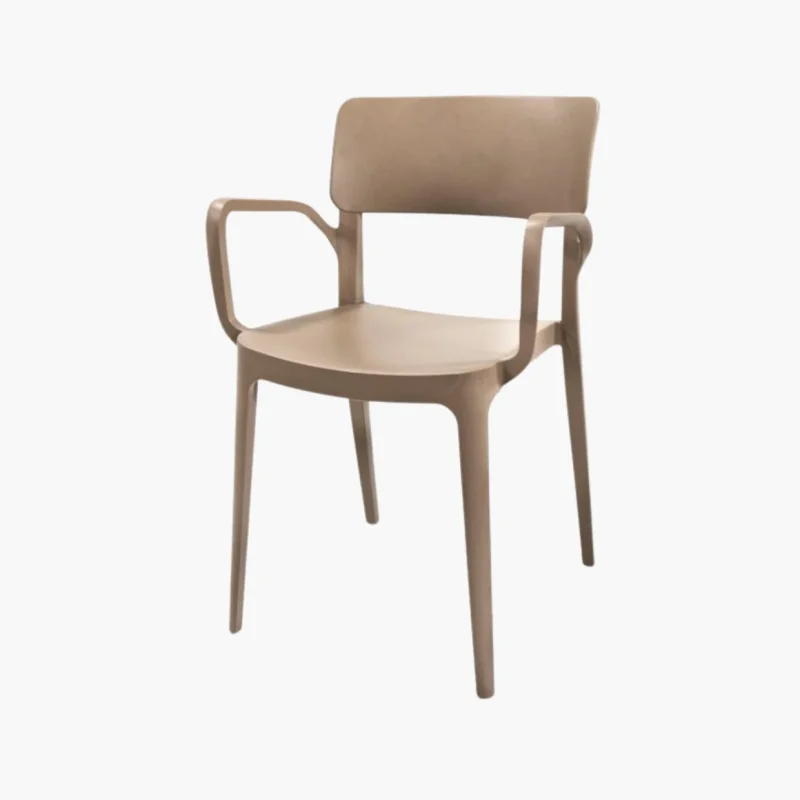 Stapelbare kantinestoel met armleggers