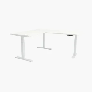 Elektrisch zit-sta bureau Hoekbureau Wit